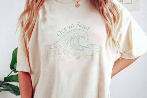 Bring the Coast to Your Canvas with Ocean Wave Seashells Beach Design