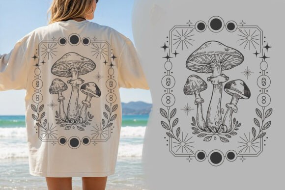Celestial Mushroom PNG Design: A Mystical Touch for Modern Creatives
