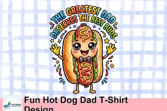 Fun Hot Dog Dad Design: A Playful Asset for Branding & Gifts