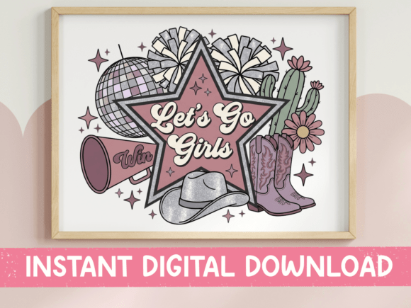 Lets Go Girls Purple Cowgirl Design: Your Next Girls Trip Vibe