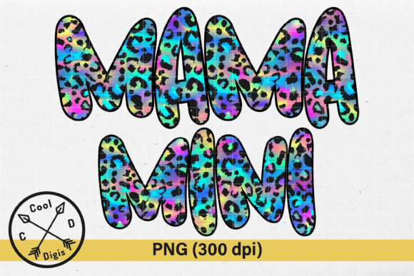 Mama and Mini Neon Leopard Mama Design: A Bold Statement for Creative Projects