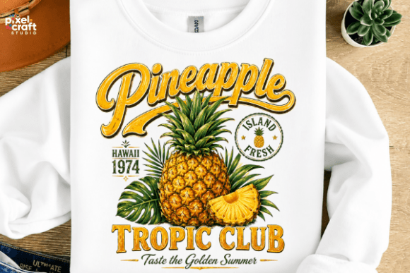 Pineapple Tropic Club PNG Design: Your Ticket to Island Aesthetics