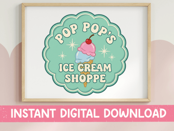 Pop Pop's Ice Cream Shoppe: A Sweet Retro Design for Nostalgic Projects