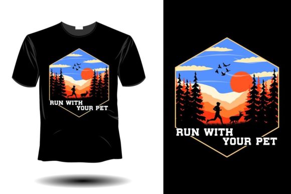 Run with Your Pet Retro Vintage Design: A Timeless Aesthetic