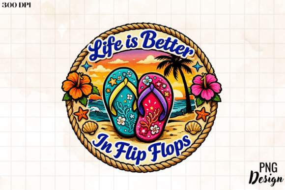 Step Into Summer Vibes: Using This Beachy Flip Flops Graphic