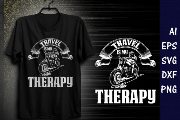 Summer Quote SVG: Travel Is My Therapy Design Files